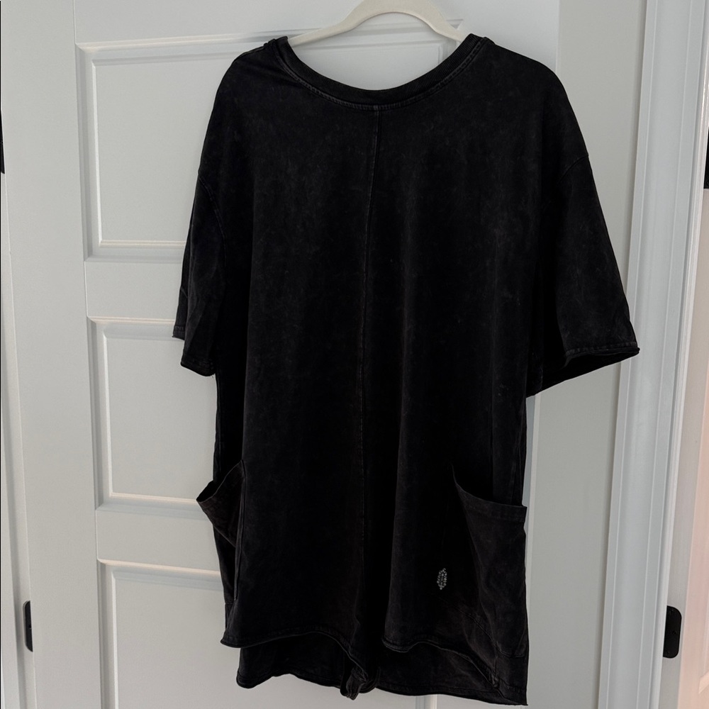 FP movement Black Oversized onesie with Pockets